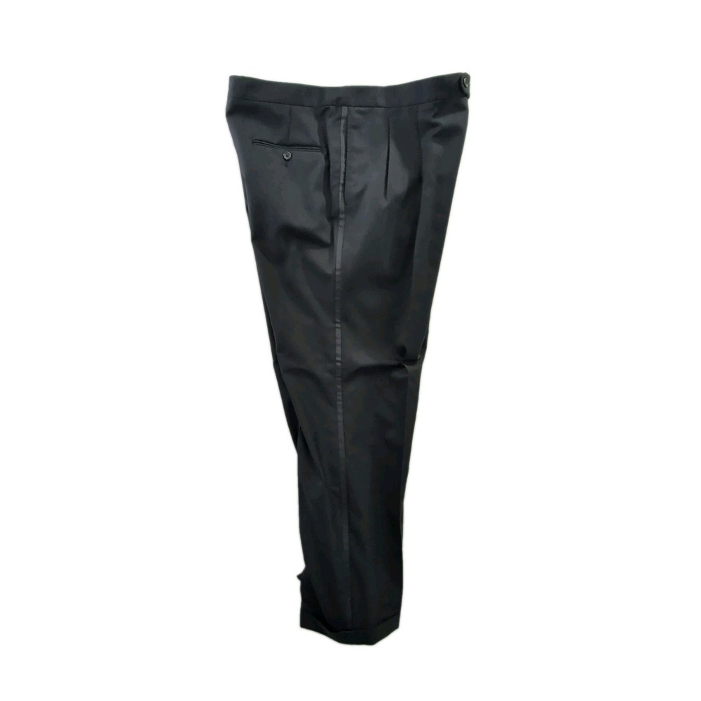 Hickey Freeman 2 Piece Tuxedo Mens 44L Black Wool 36x32 Formal Wedding Event - Picture 5 of 13